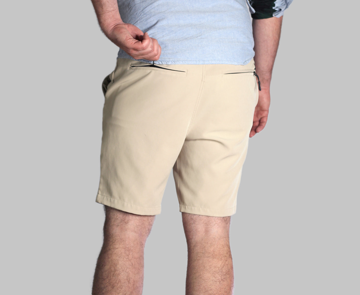 Men's travel shorts swim trunk light sand color