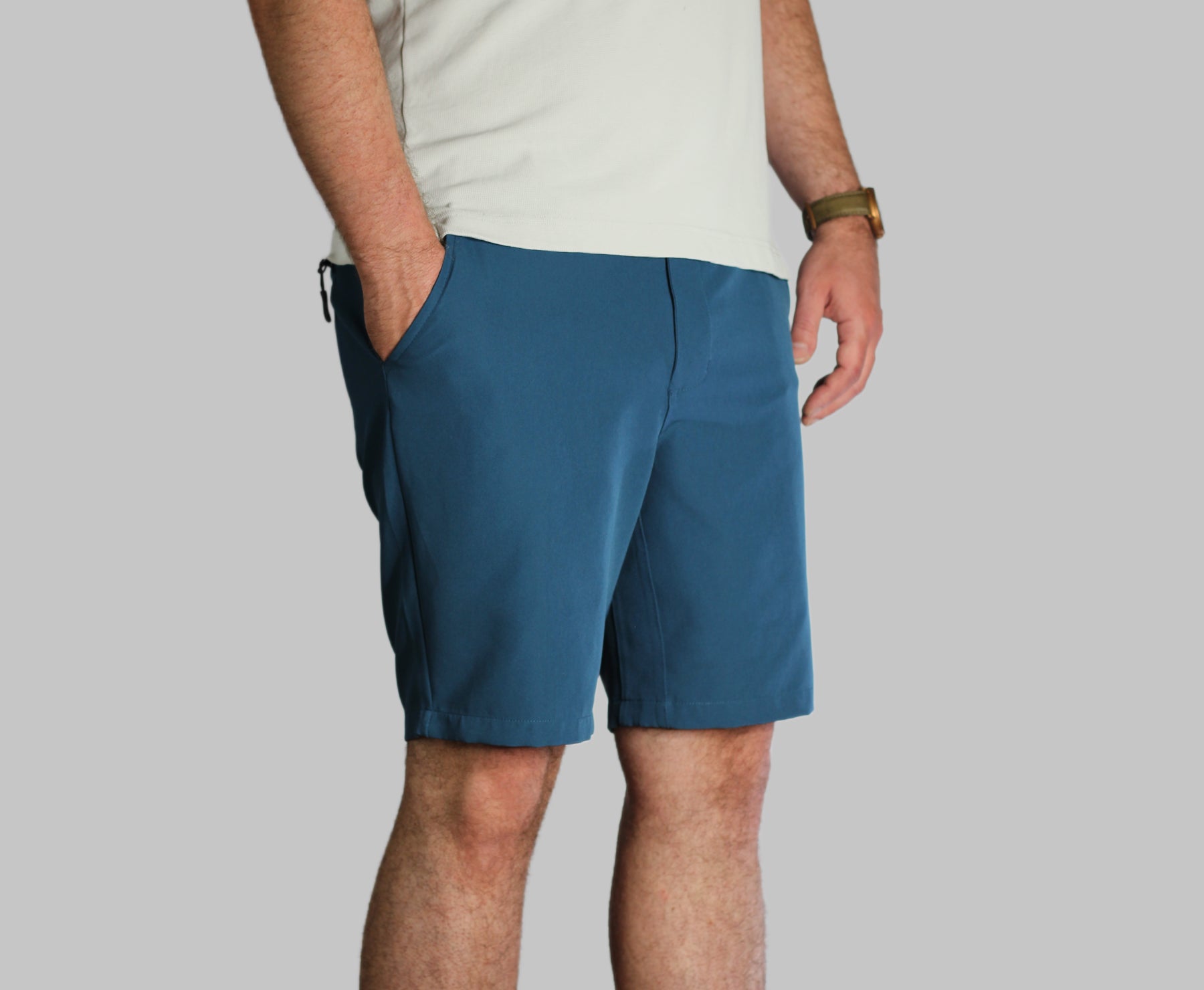 Men's travel shorts swim trunk sporty blue color