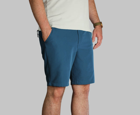 Men's travel shorts swim trunk sporty blue color