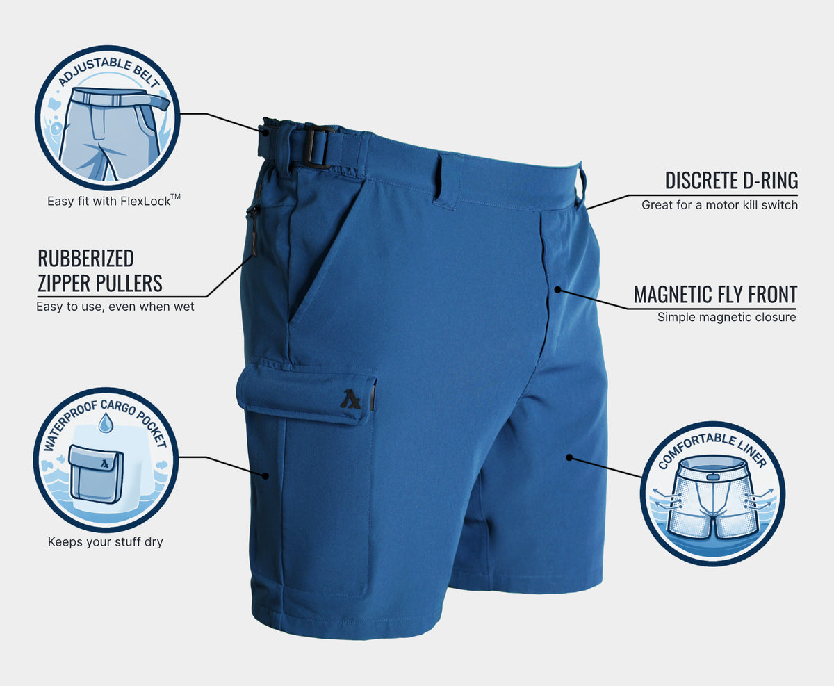 Shorts that are comfortable with a waterproof cargo pocket