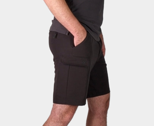 Black shorts swim trunks waterproof cargo pocket