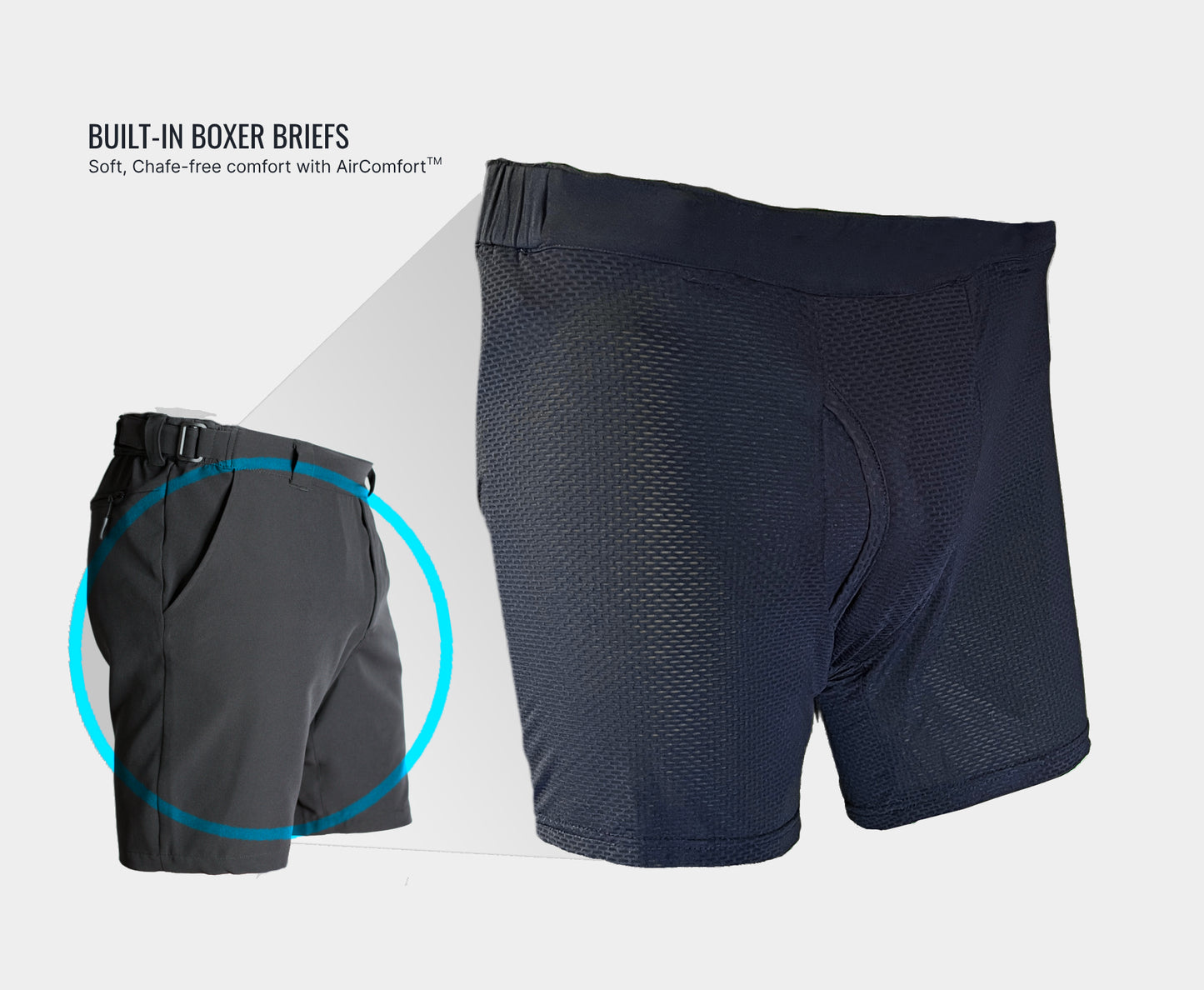 Comfortable liner breathable and water-ready for a swim