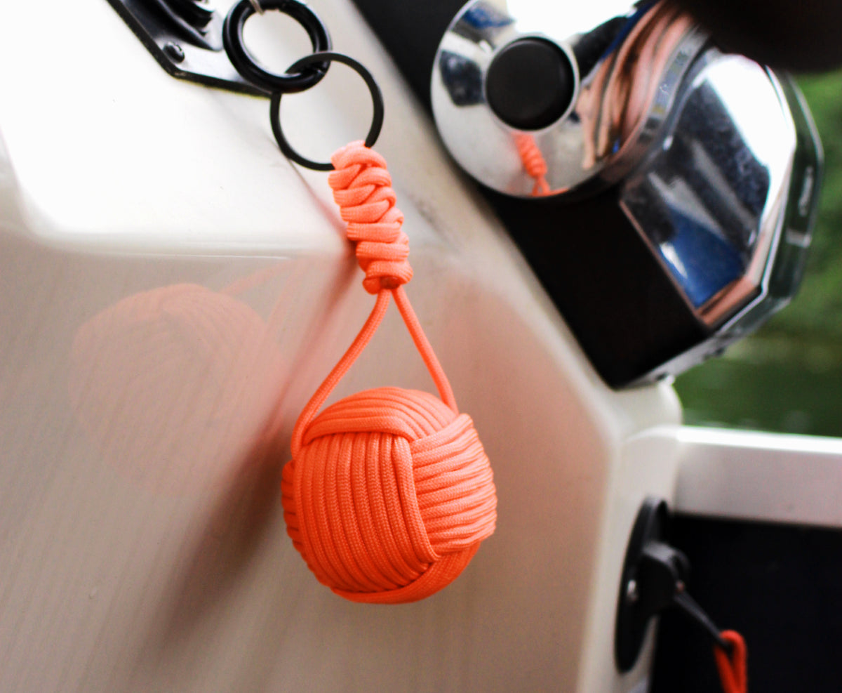 Floating keychain neon orange